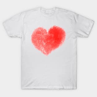 Valentine Red Heart Shape T-Shirt